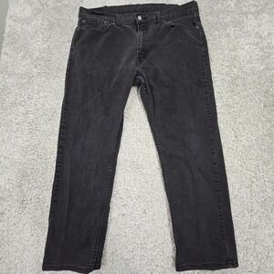 Levis 559 Jeans Mens 38x30 (Fit 38x27.5) Black Relaxed Straight Dark Denim READ